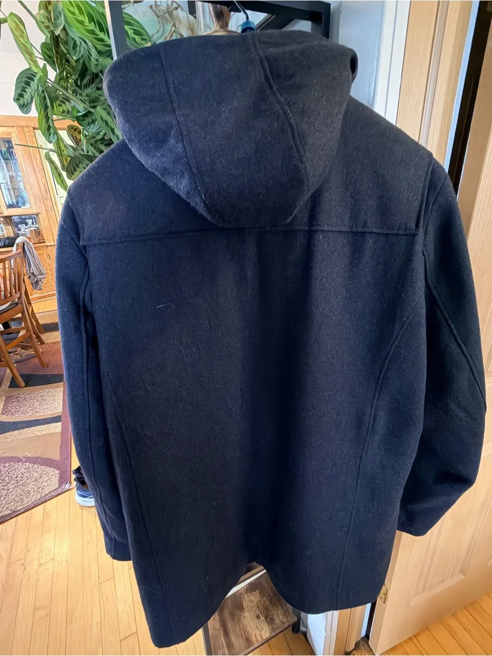 Nautica black Wool Toggle Peacoat with Hood